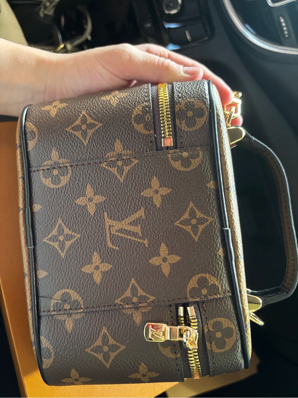 Louis Vuitton Monogram Vanity Box Bag in Brown and Gold mini ! - Picture 5 of 8